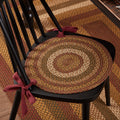 Vhc Tea Cabin Moss Green Rustic Lodge Tabletop Kitchen Jute Chair Pad Set Of 6