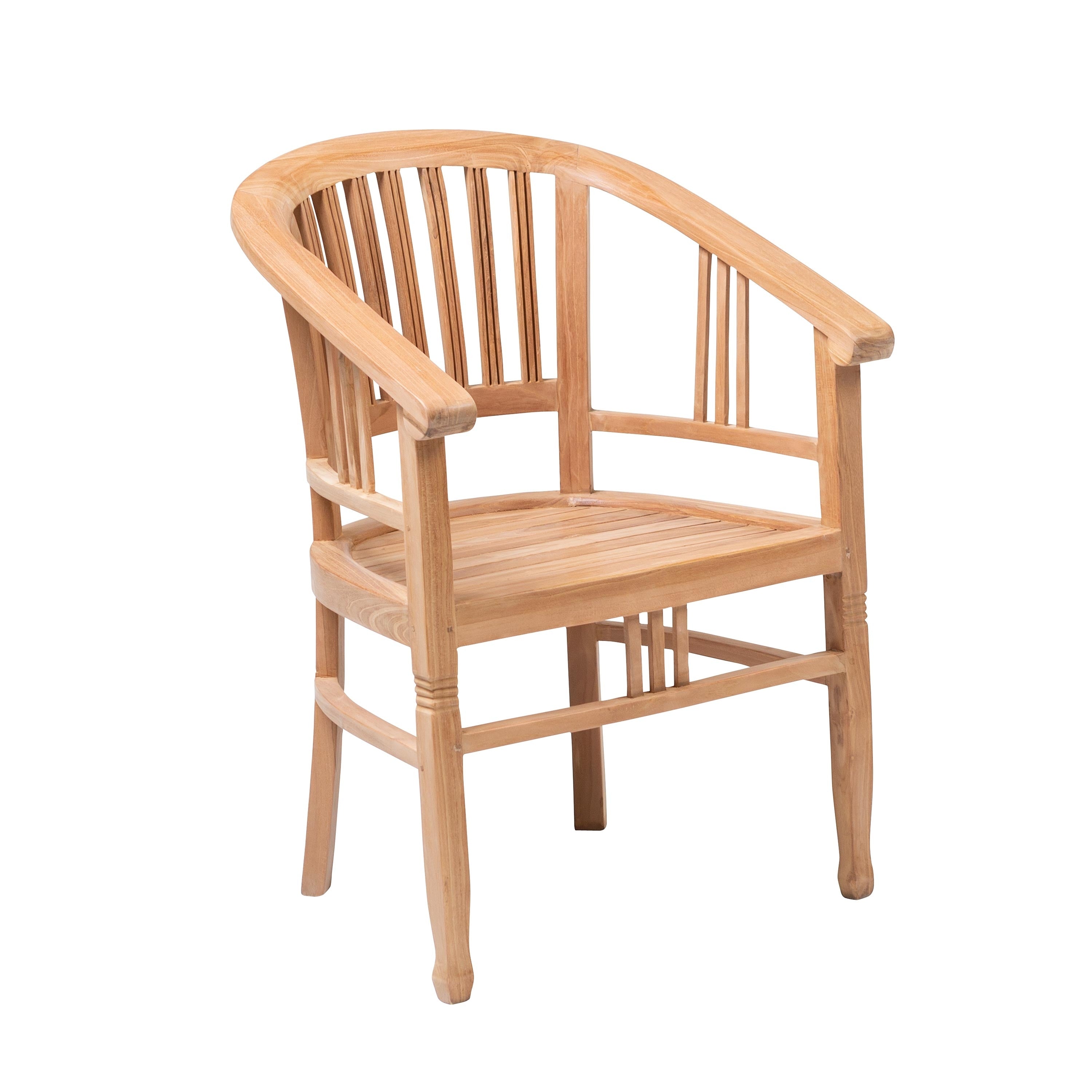 Teak Manhattan Outdoor Tub Style Dining Lounge Chair