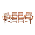 Teak Outdoor Folding Chairs Set Of 4 Reading Chair Accent Chair Coffee Chair Reception Chair Side Chair