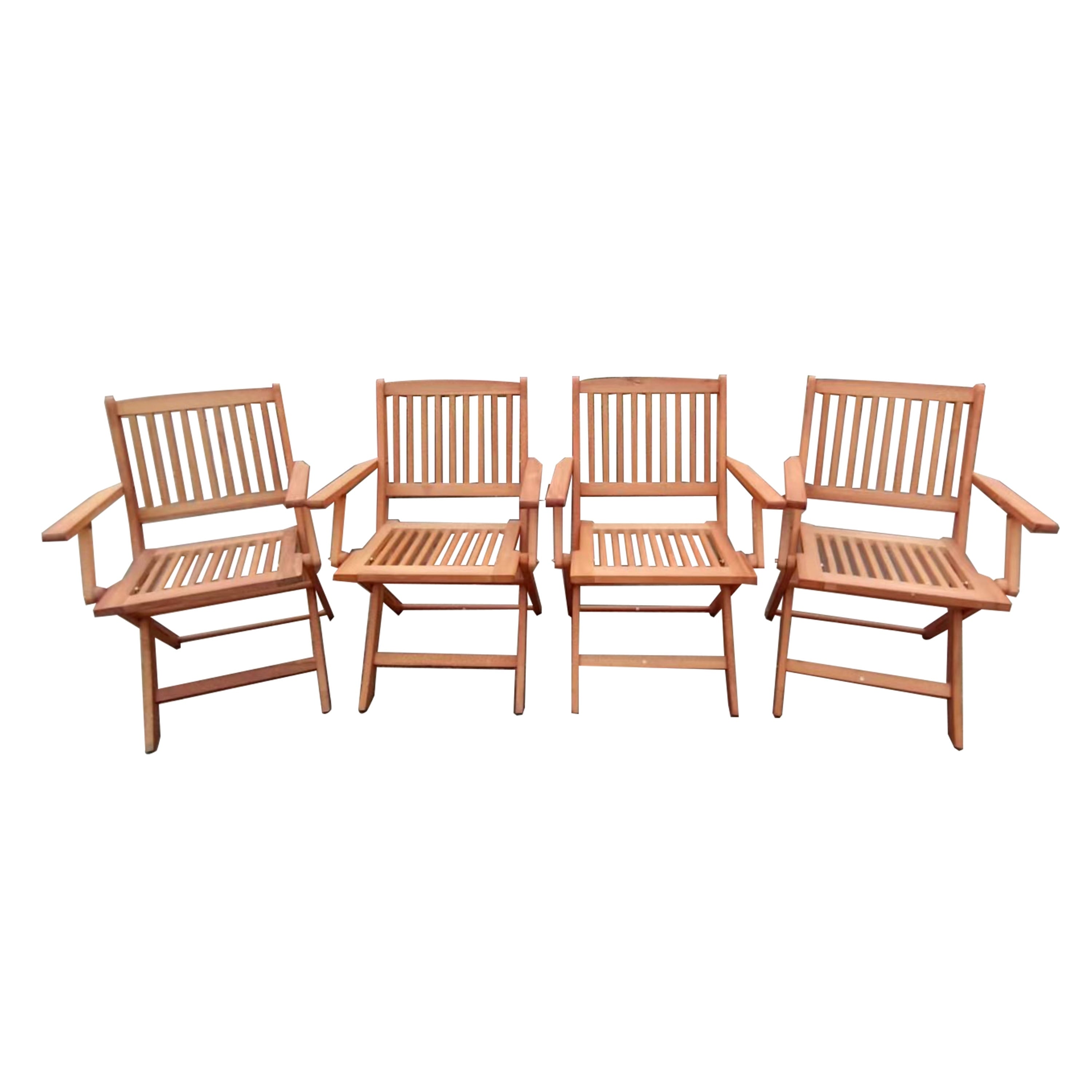 Teak Outdoor Folding Chairs Set Of 4 Reading Chair Accent Chair Coffee Chair Reception Chair Side Chair