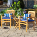 Teak Wood Outdoor Dining Chairs Set Of 2