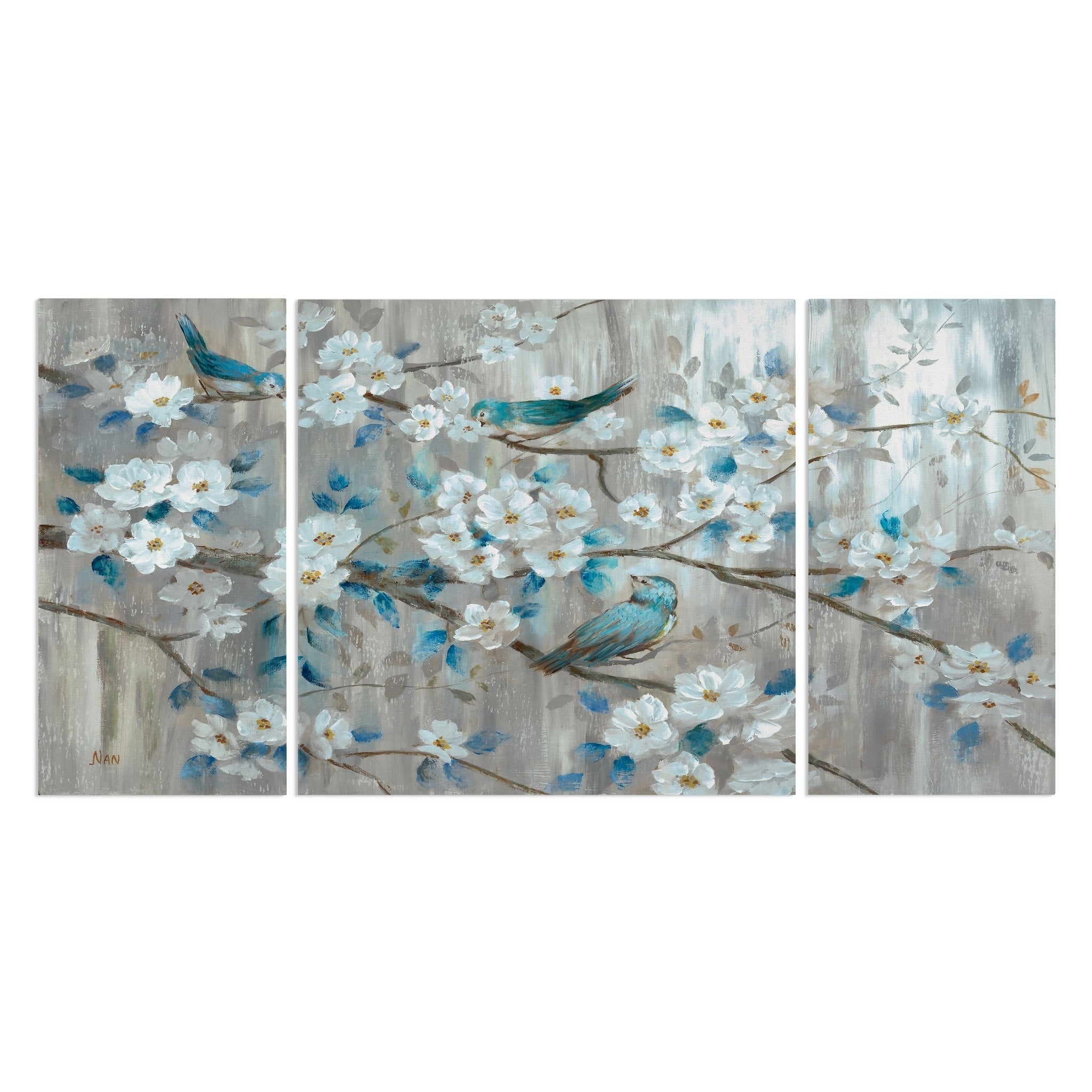 Teal Birds A Premium Multi Piece Art Available In 3 Sizes