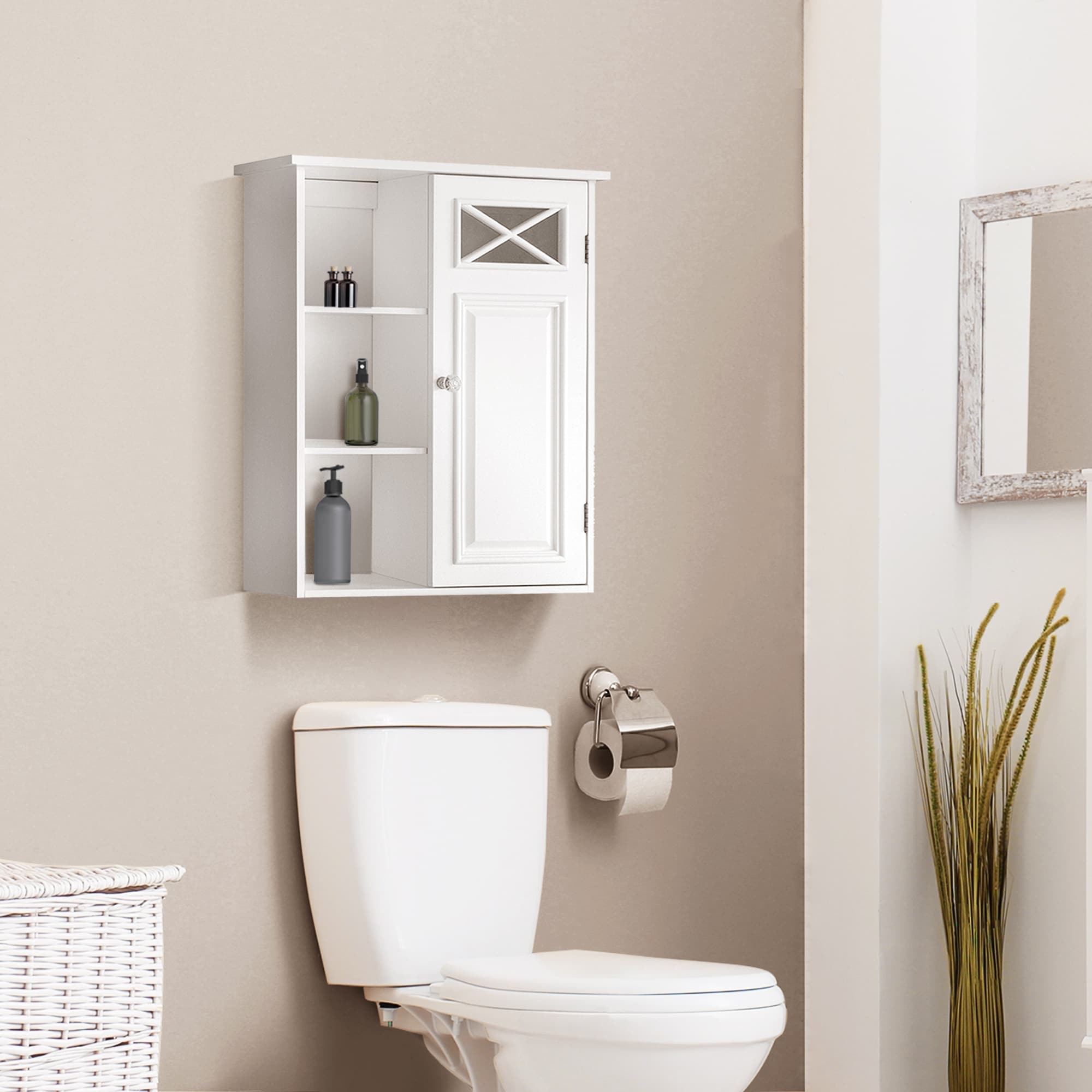 Virgo 1 Door Wall Cabinet By Elegant Home Fashions