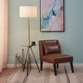 Versanora Myra Tripod Floor Lamp With Usb Port Glass Table