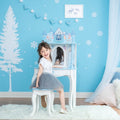 Teamson Kids Dreamland Castle Play Vanity Set White Ice Blue