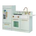 Teamson Kids Little Chef Chelsea Modern Play Kitchen Mint Gold