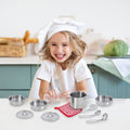 Teamson Kids Little Chef Frankfurt Stainless Steel Cooking Accessory Set Multi Color 11 Pcs Multi Color
