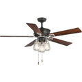 Teasley 56 Five Blade Ceiling Fan With Glass Shades