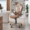 Techni Mobili High Back Executive Sport Race Office Chair With Flip Up Arms Camel