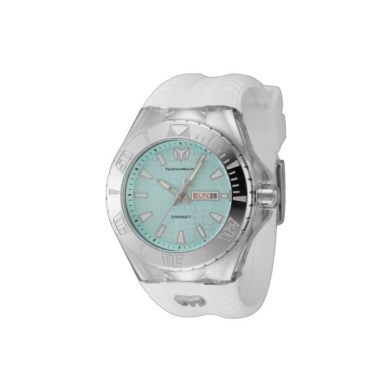Technomarine Mens Tm 122010 Cruise Quartz 3 Hand Turquoise Dial Watch Green