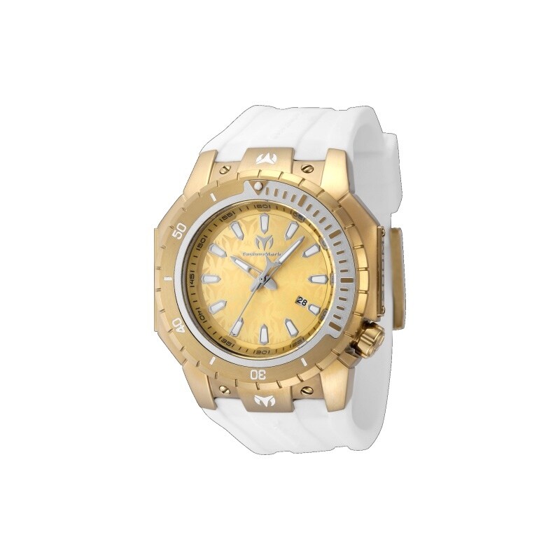 Technomarine Mens Tm 224009 Manta Quartz 3 Hand Gold Dial Watch
