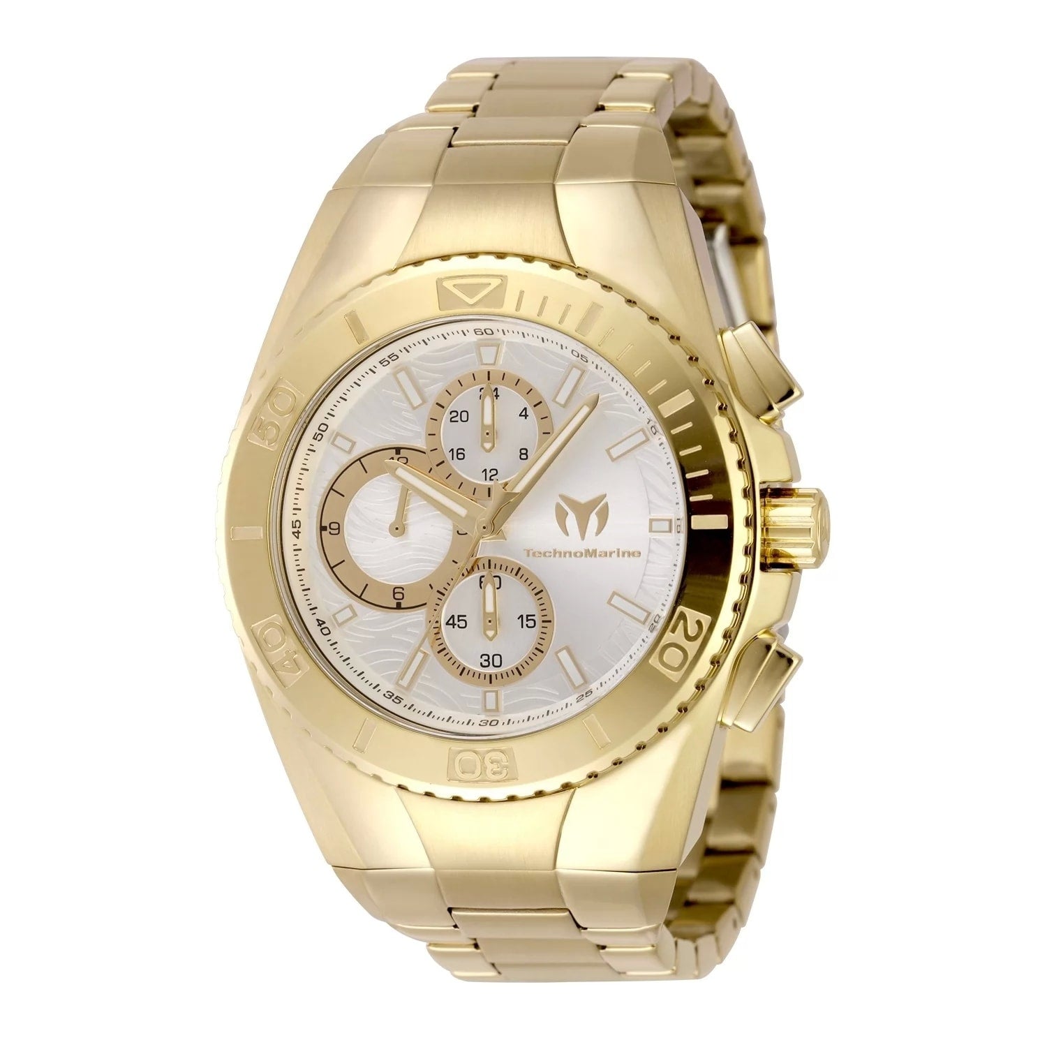 Technomarine Mens Tm 224022 Manta Quartz Chronograph Silver Dial Watch