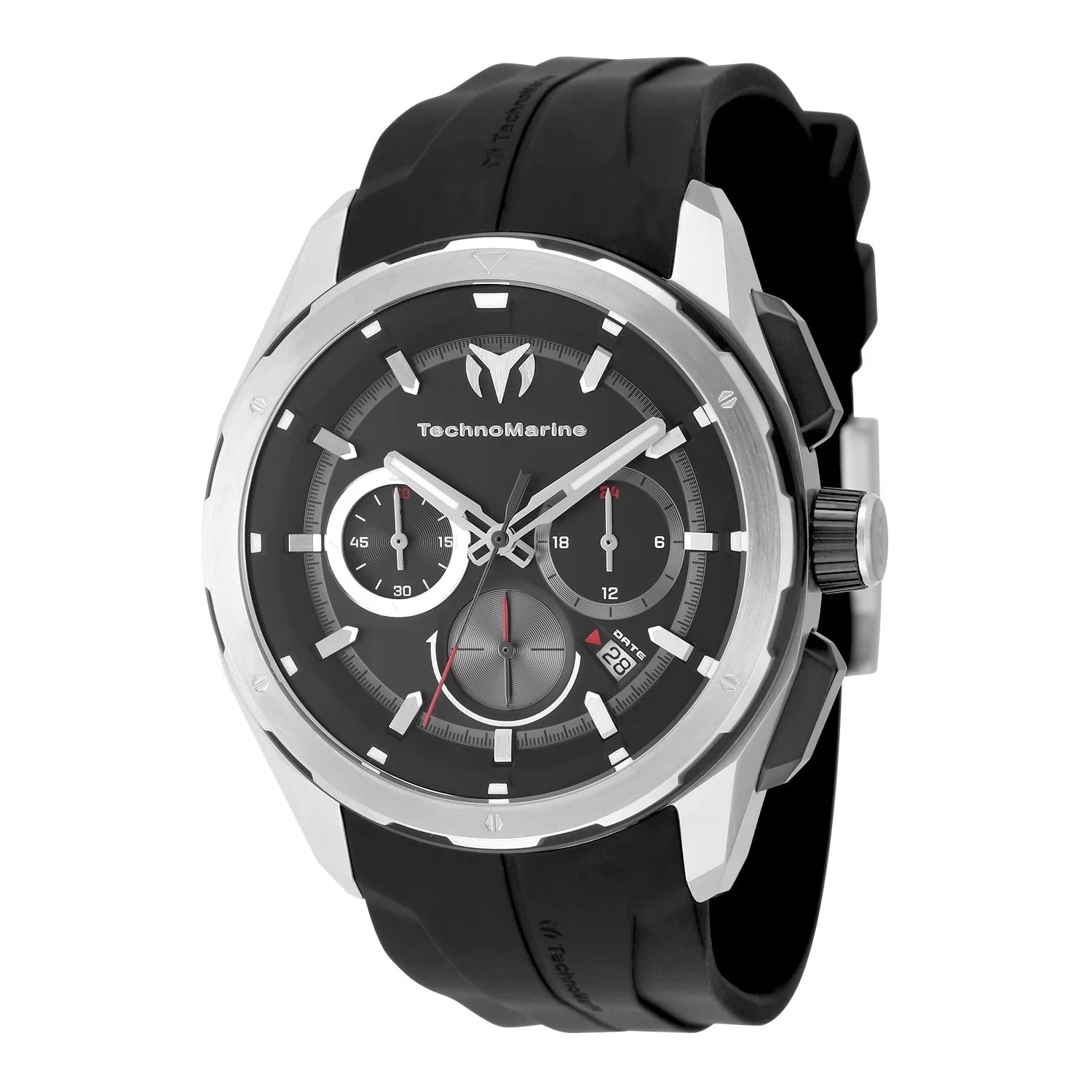 Technomarine Mens Tm 318098 Ocean Quartz Chronograph Black Dial Watch