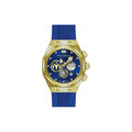 Technomarine Mens Tm 520003 Reef Sun Quartz Chronograph Blue Silver Gold Dial Watch