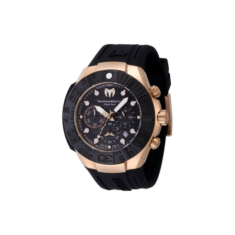 Technomarine Mens Tm 523011 Reef Quartz Chronograph Black Dial Watch