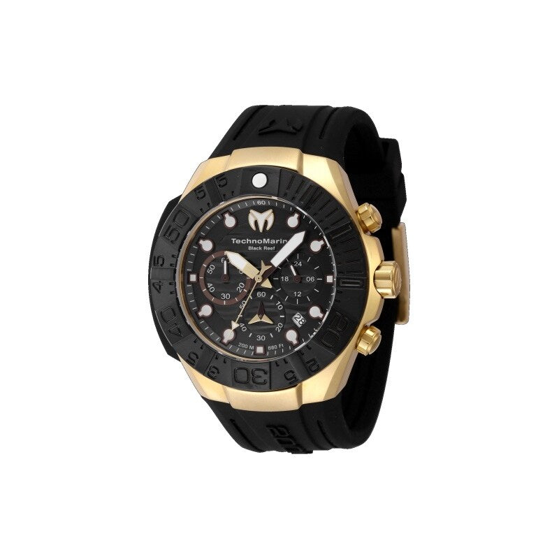 Technomarine Mens Tm 523012 Reef Quartz Chronograph Black Dial Watch