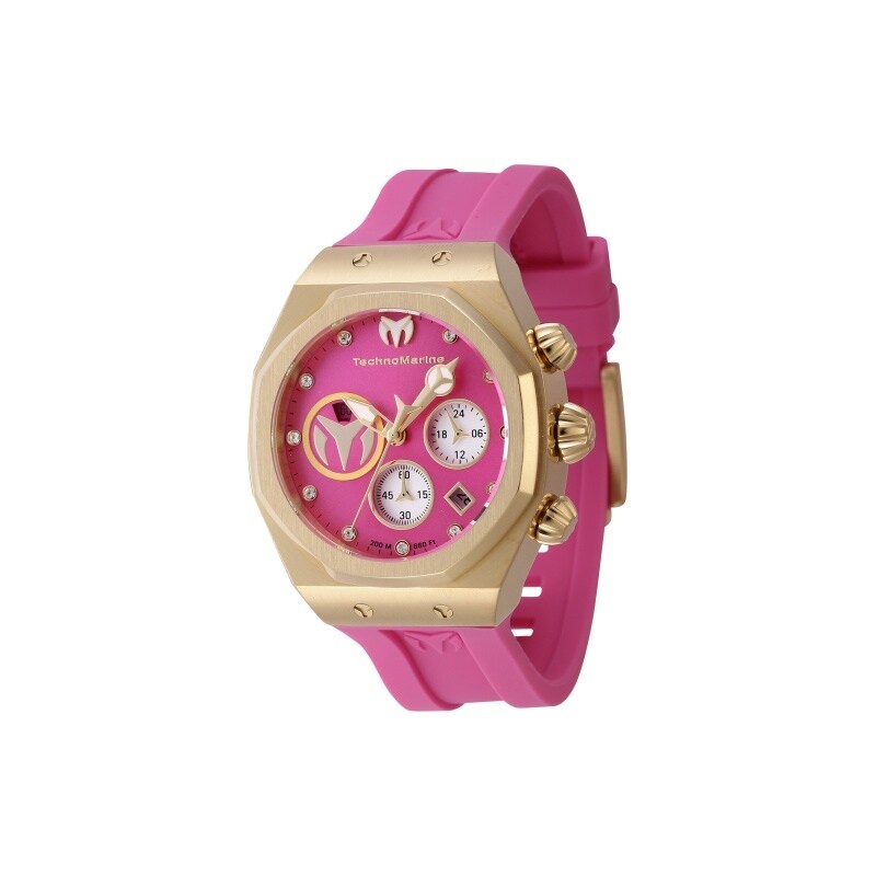 Technomarine Womens Tm 523009 Reef Quartz Silver Hot Pink Dial Watch
