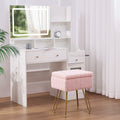 Teddy Vanity Stool With Storage Upholstered Lift Top Ottoman Seat