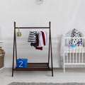 Teepee Coat Rack With Shelf Truffle Brown 38 W X 24 D X 61 H
