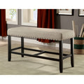 Telara Rustic Antique Black Counter Height Bench By Foa