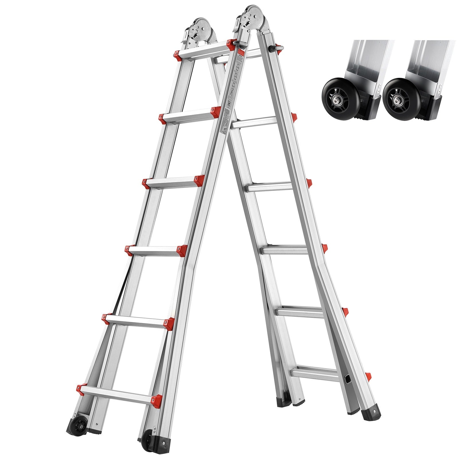 Telescoping Ladder A Frame 20.5Ft 6230 Mm Extension Multi Function For Homework