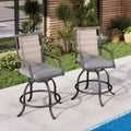 Havenside Home Teluk Outdoor Extra Wide Swivel Bar Stools Set Of 2