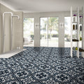 Temara In Navy Blue And White Handmade 8X8 In Moroccan Tiles Pack 12