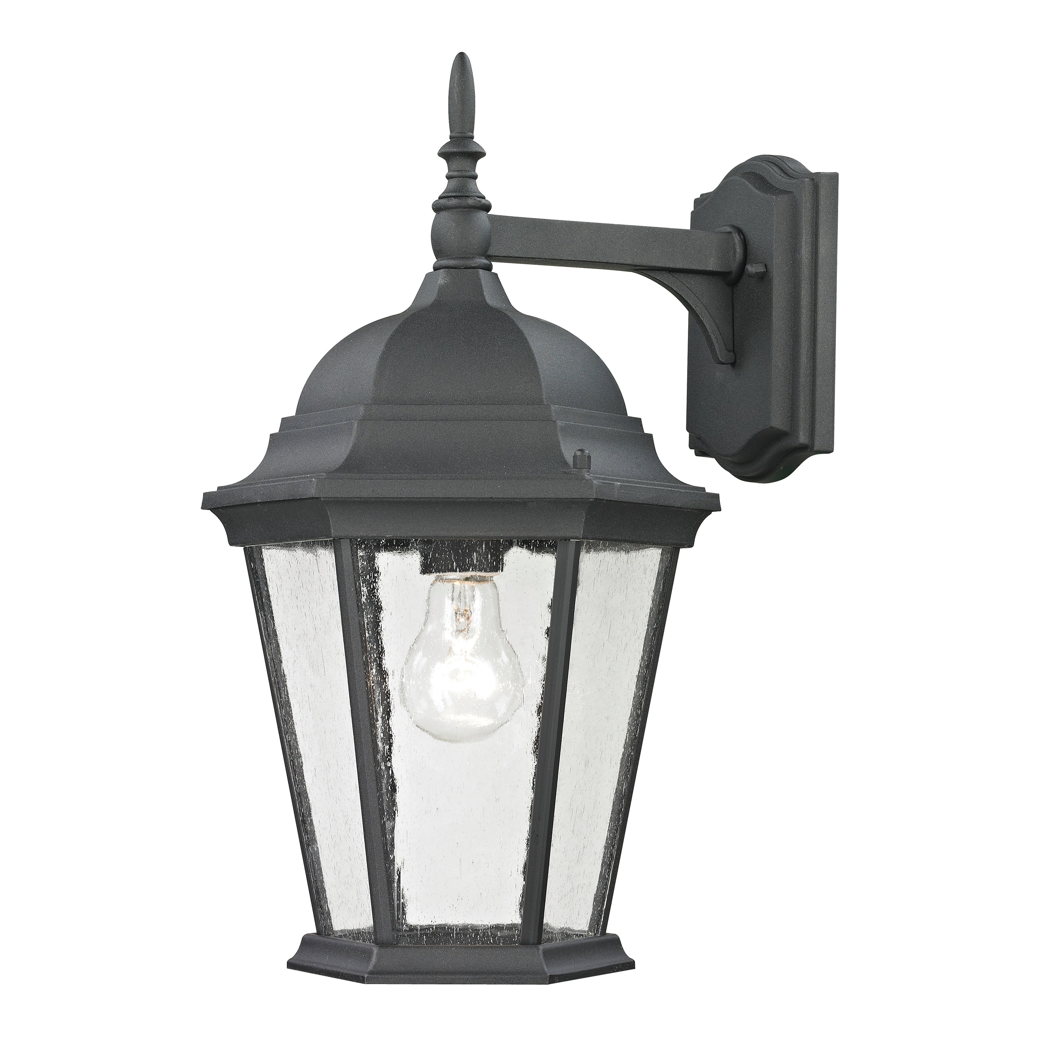 Temple Hill 18 High 1 Light Outdoor Sconce Matte Textured Black 18 Inch Tall