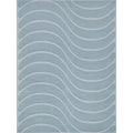 Tempo Handloomed New Zealand Wool Light Blue Area Rug 9 X 9 Round