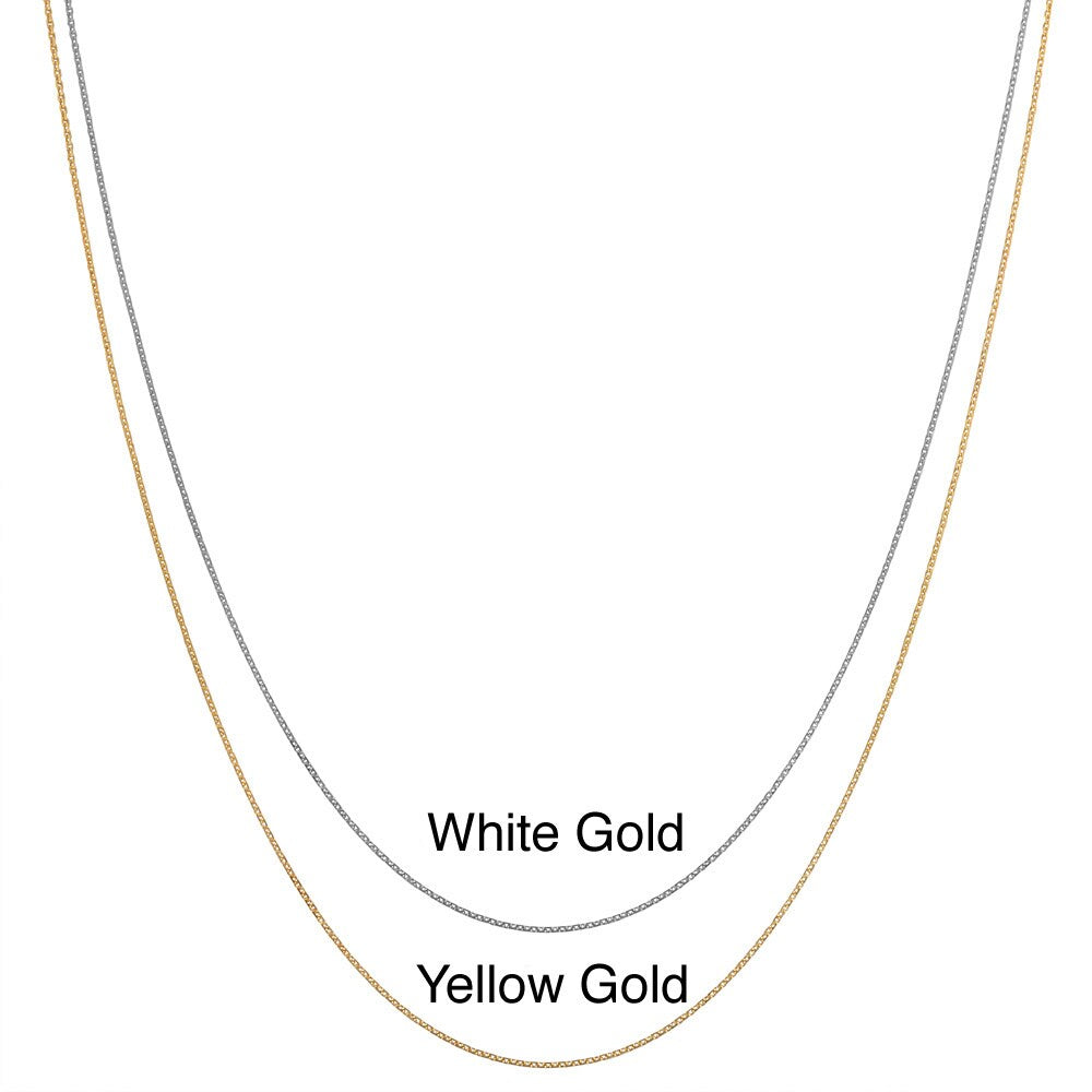 Ten Karat White Or Yellow Gold Diamond Cut Cable Chain