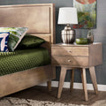 Carson Carrington Jones Two Drawer Light Charcoal Nightstand