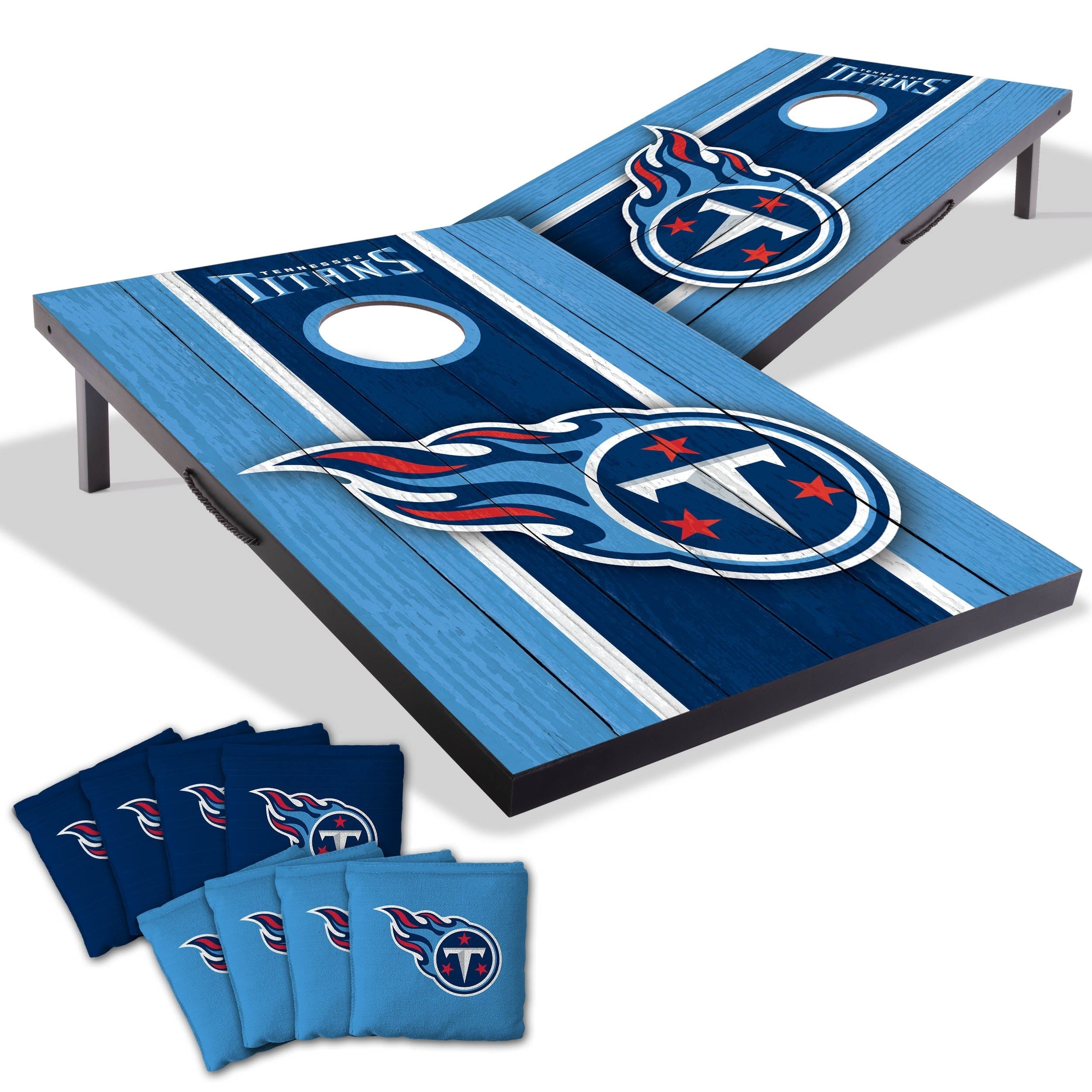 Tennessee Titans Nfl Compact 2X3 Tailgate Cornhole Board Set