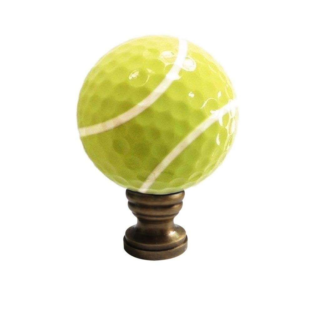 Tennis Ball Lamp Finial Yellow 2.25 H