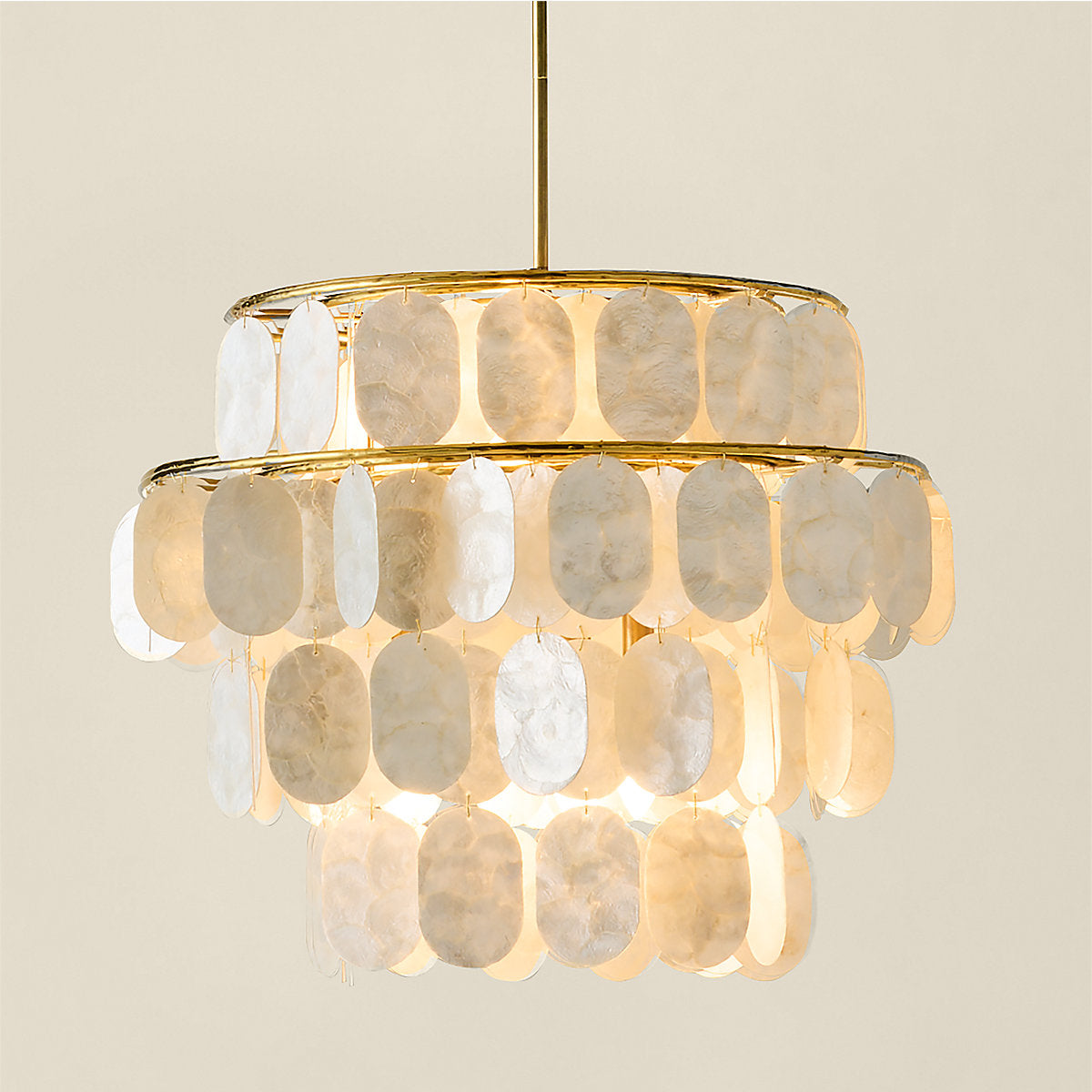 Terese Aged Brass Capiz Wall Sconce
