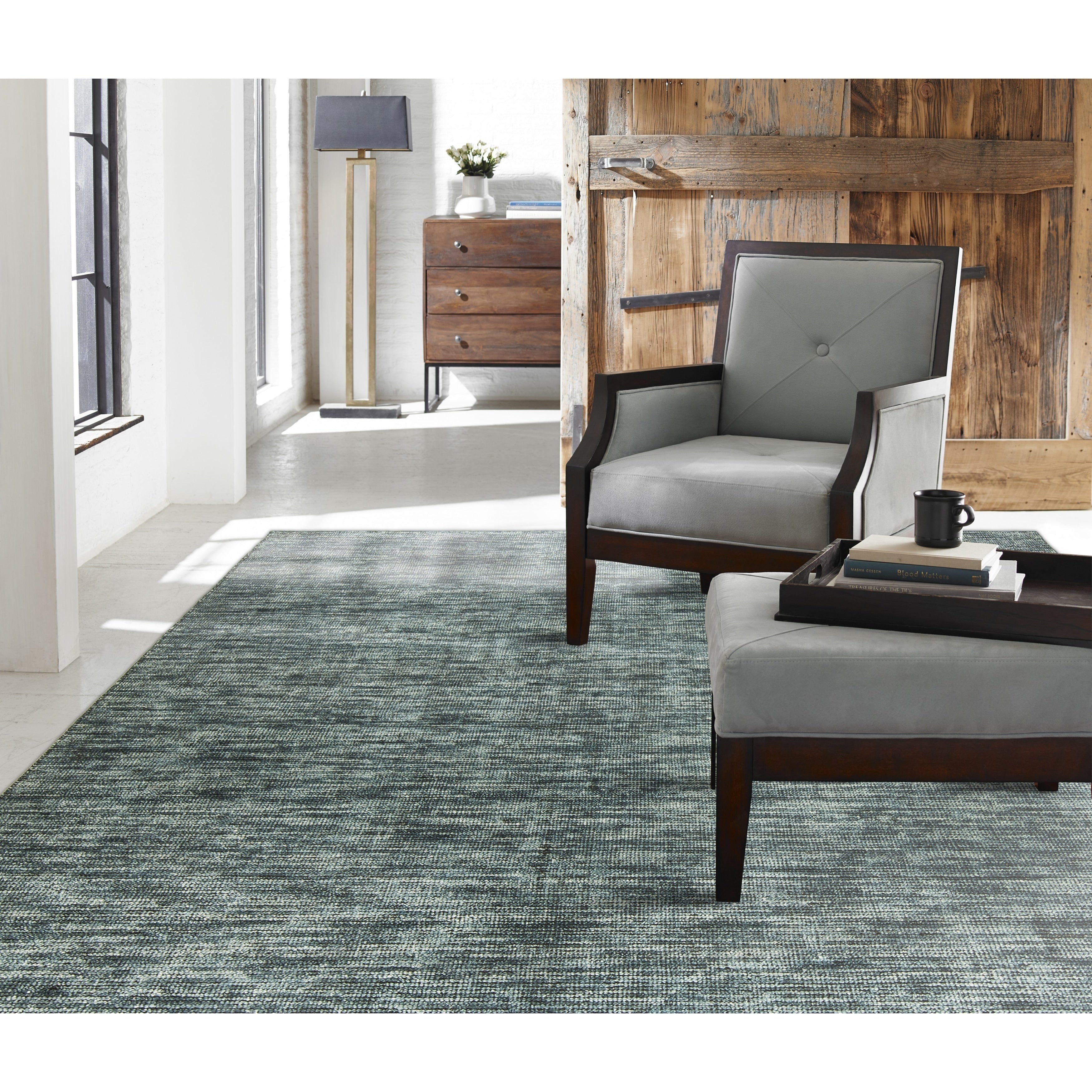 Terra Ocean Waves Hand Made Area Rug 2 X 3 2 X 3