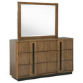 Terrace 6 Drawer Dresser And Mirror Ash Brown