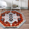 Terracotta Textile Southwestern Shape Rug