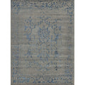 Terras Hand Knotted Wool Bamboo Silk Gray Blue Area Rug 9 X 12