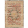 Terrazza Distressed Medallion Ivory Orange Area Rug