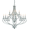 Tes 12 Light Indoor Chrome Hanging Chandelier