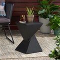 Tess Outdoor Light Weight Concrete Side Table By Christopher Knight Home
