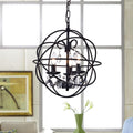 Tess Black Finish Metal Crystal 15 Inch Round Crystal Chandelier
