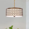 Tessa Satin Bronze 3 Light Drum Chandelier
