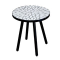 Tessera Mosaic Side Table 18 Round Art Motif On Cement Top