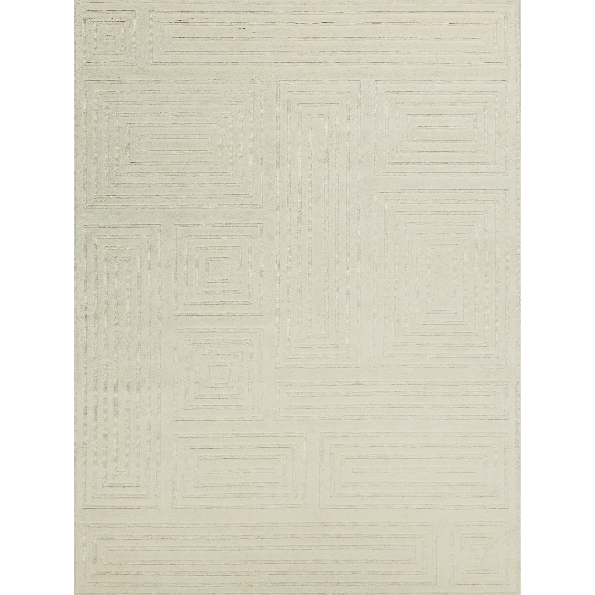Teton Hand Tufted New Zealand Wool Beige Ivory Area Rug