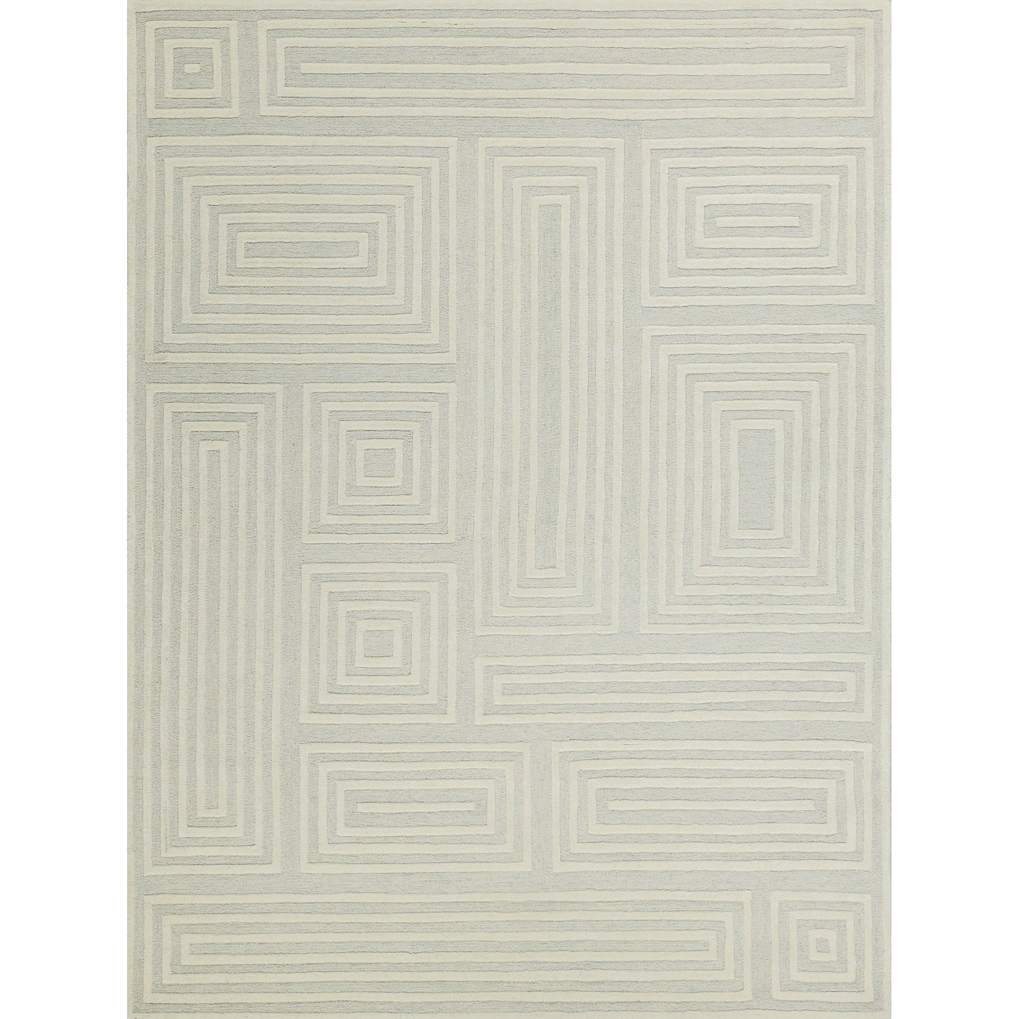 Teton Hand Tufted New Zealand Wool Silver Ivory Area Rug