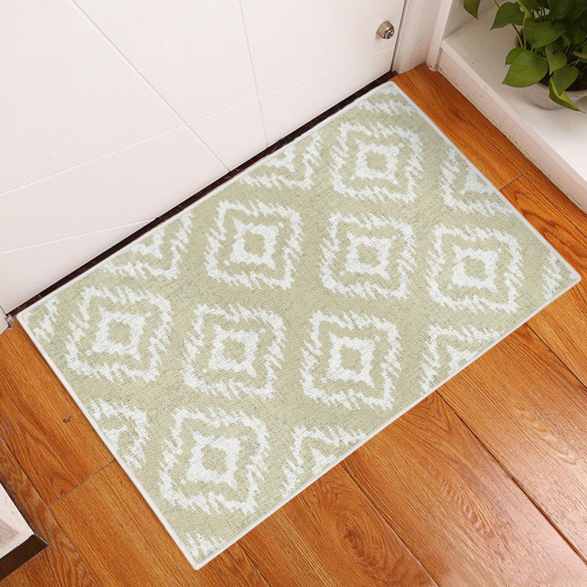 Tetra One Collection 2 X 3 Foot Rug Runner Thin Non Slip Area Rug Cotton Indoor Rug For Front Door Foyer Rug For Entryway