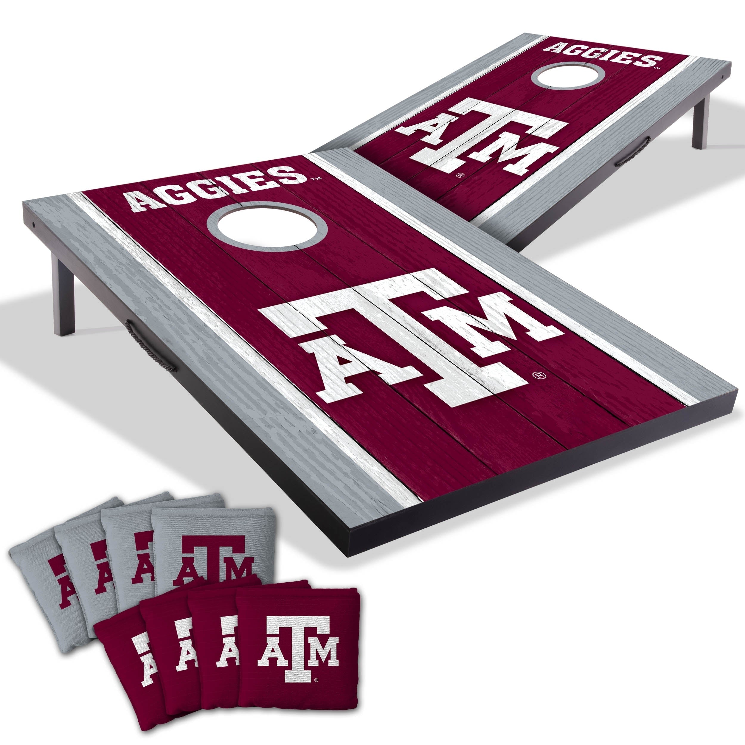 Texas A M Aggies Ncaa Compact 2X3 Tailgate Cornhole Board Set