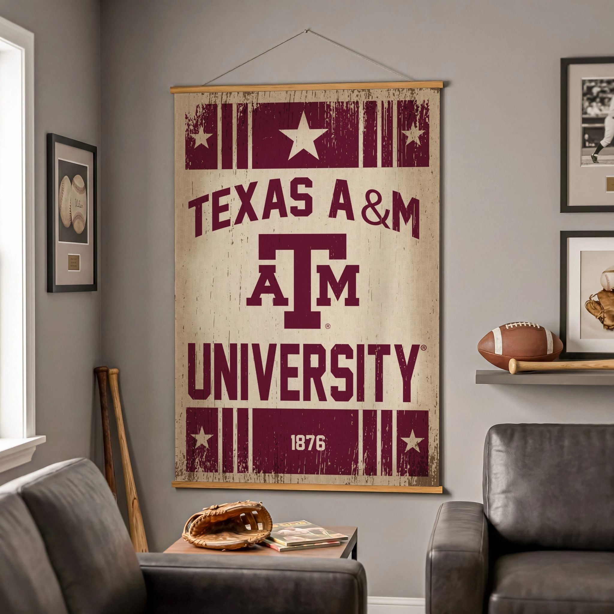 Texas A M Canvas Wall Tapestry