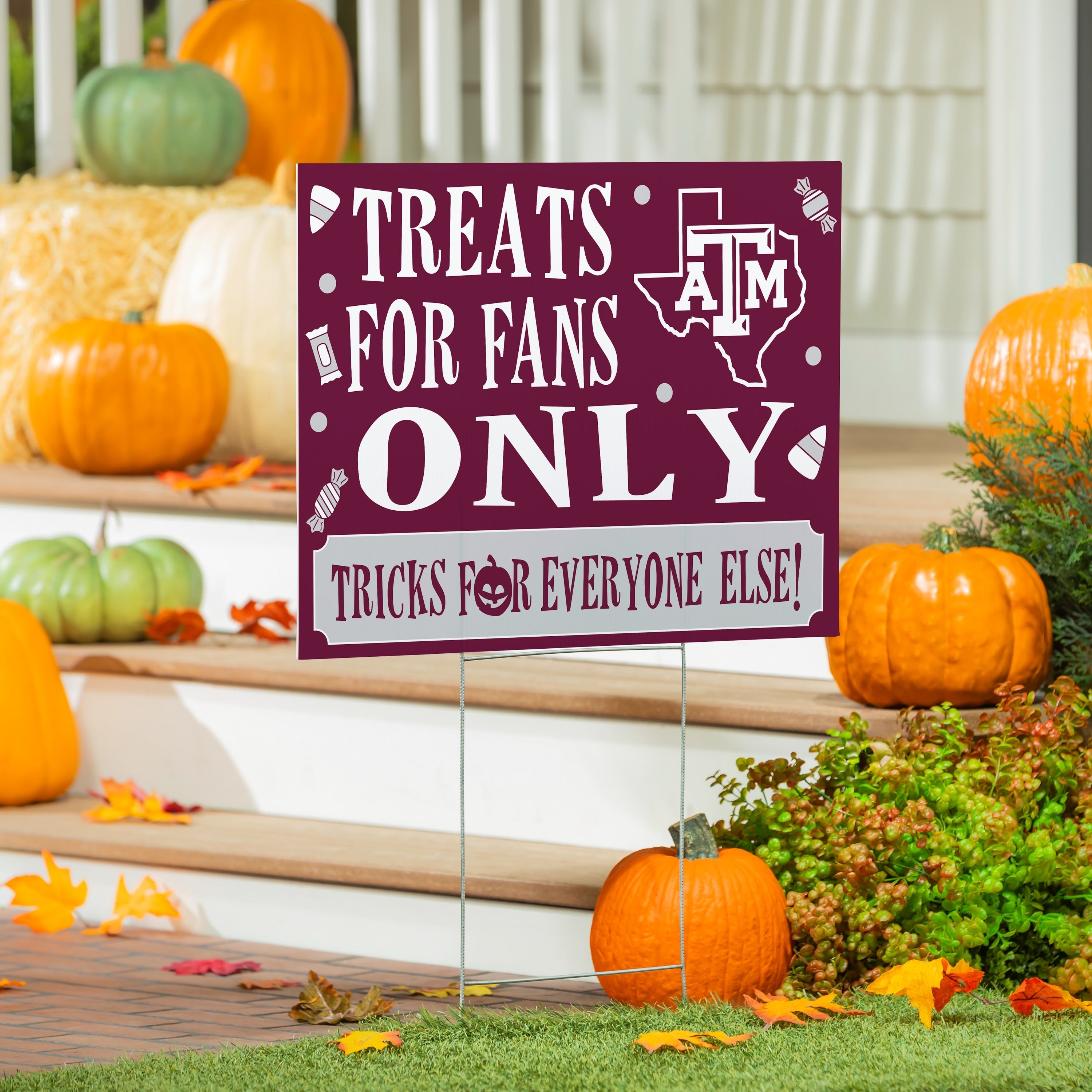 Texas A M Yard Sign Halloween Treats For Fans